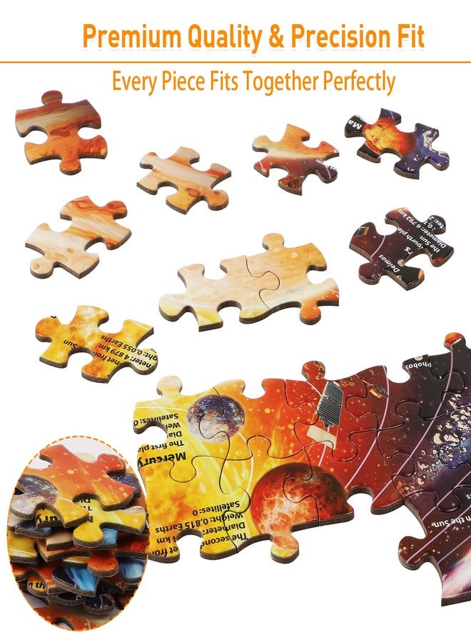 OSBOO Solar System Space Kids Jigsaw Puzzles - 100 Piece Science Educational Toys for Ages 4-8 Boys & Girls - 8 Planets - Image 3